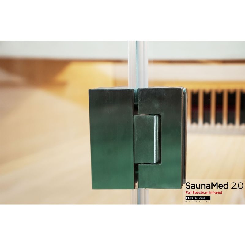 SaunaMed 6 Person Full Spectrum Infrared Hemlock Domestic Indoor Sauna - EMR Neutral - 13A Plug & Play
