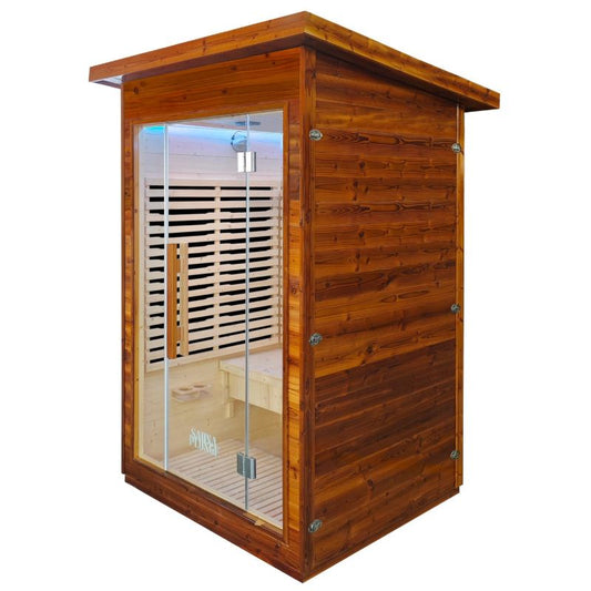 The Yorkshire Cabin - SaunaPlunge Thermo Treated Outdoor Infrared Sauna - 2 Person