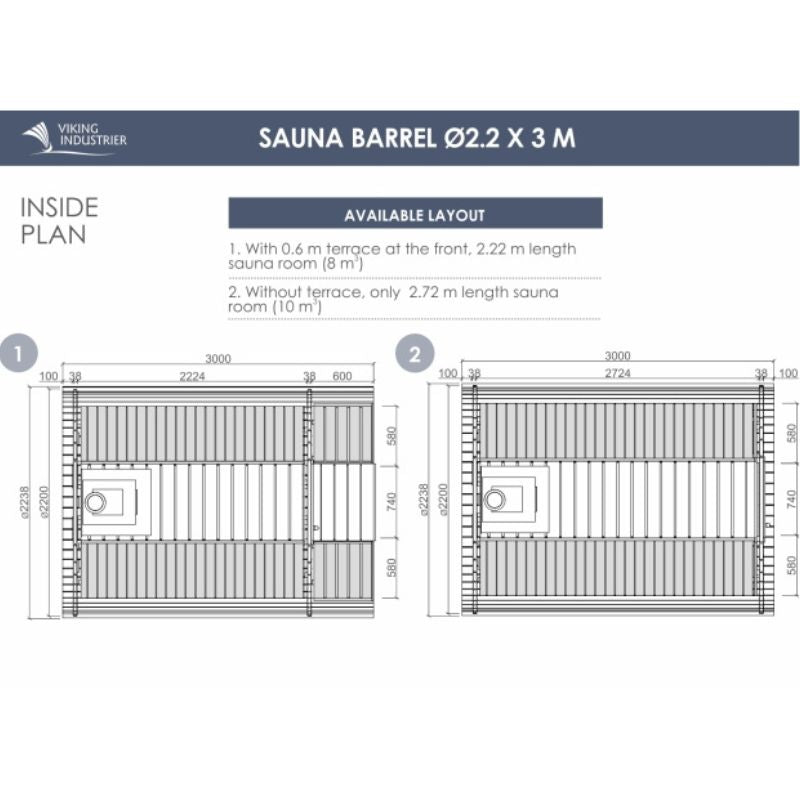 Viking Industrier 7-8 Person Luxury Sauna Barrel From Thermowood