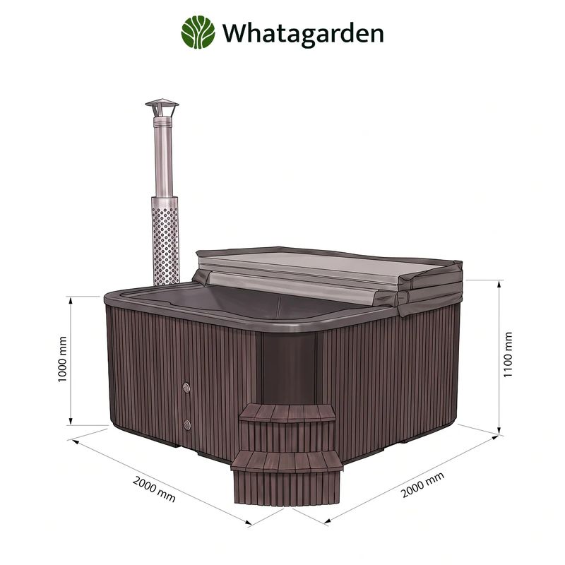 Azure - Luxury Square Hot Tub by Whatagarden