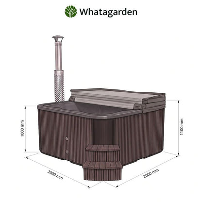 Azure - Luxury Square Hot Tub by Whatagarden