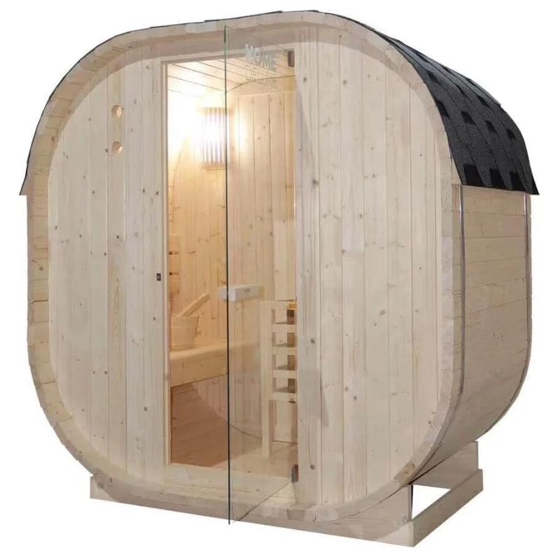 Canadian Spa Company Outdoor Oval Barrel Sauna Combination Infrared/ Traditional KY-10026