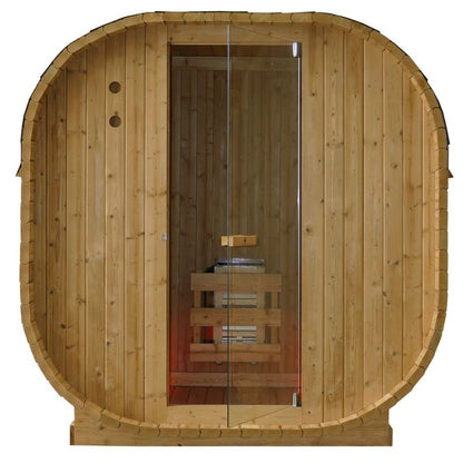 Canadian Spa Company Outdoor Oval Barrel Sauna Combination Infrared/ Traditional KY-10026