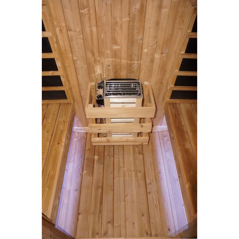 Canadian Spa Company Outdoor Oval Barrel Sauna Combination Infrared/ Traditional KY-10026