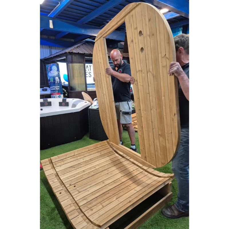 Canadian Spa Company Outdoor Oval Barrel Sauna Combination Infrared/ Traditional KY-10026