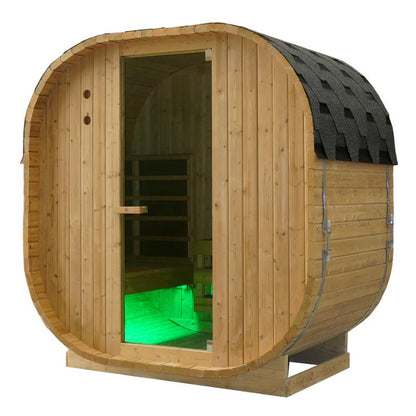 Canadian Spa Company Outdoor Oval Barrel Sauna Combination Infrared/ Traditional KY-10026