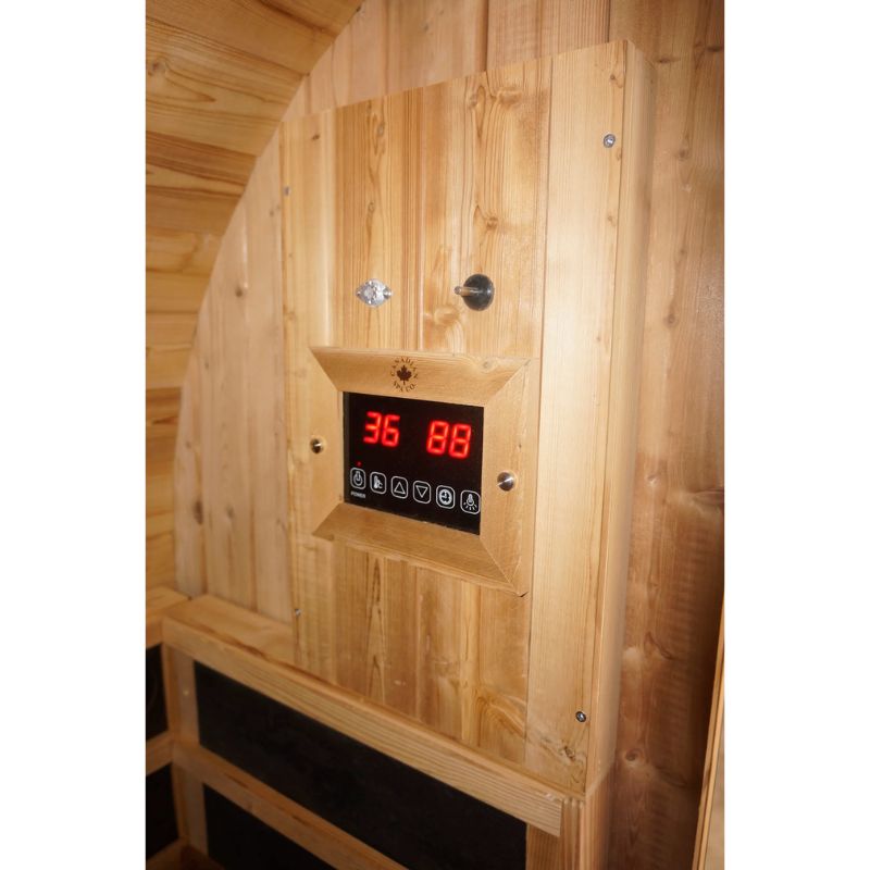Canadian Spa Company Outdoor Oval Barrel Sauna Combination Infrared/ Traditional KY-10026
