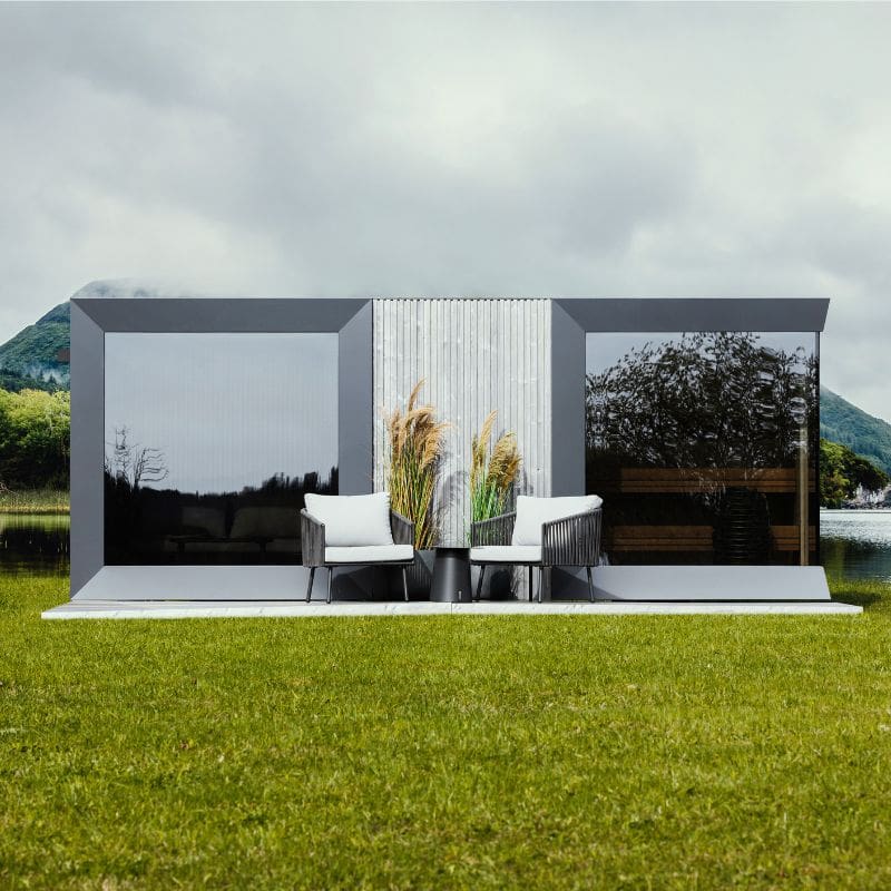 Genevas St. Moritz 5 Person Outdoor Sauna with Shower Room