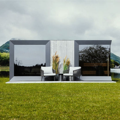 Genevas St. Moritz 5 Person Outdoor Sauna with Shower Room