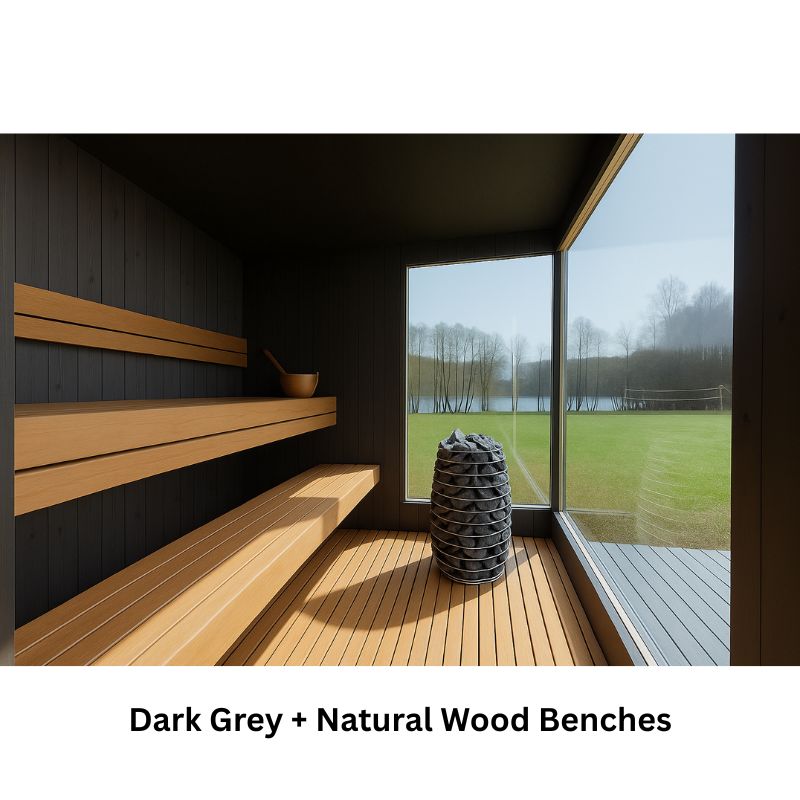 Genevas St. Moritz 5 Person Outdoor Sauna with Shower Room