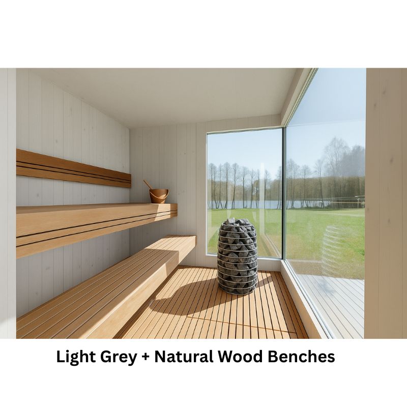 Genevas St. Moritz 5 Person Outdoor Sauna with Shower Room