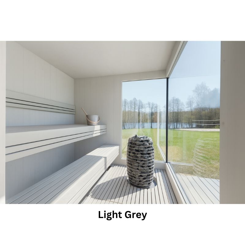 Genevas St. Moritz 5 Person Outdoor Sauna with Shower Room