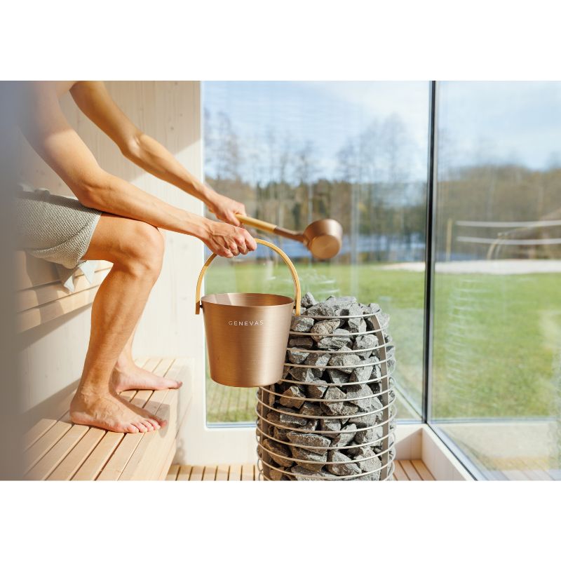 Genevas St. Moritz 5 Person Outdoor Sauna with Shower Room