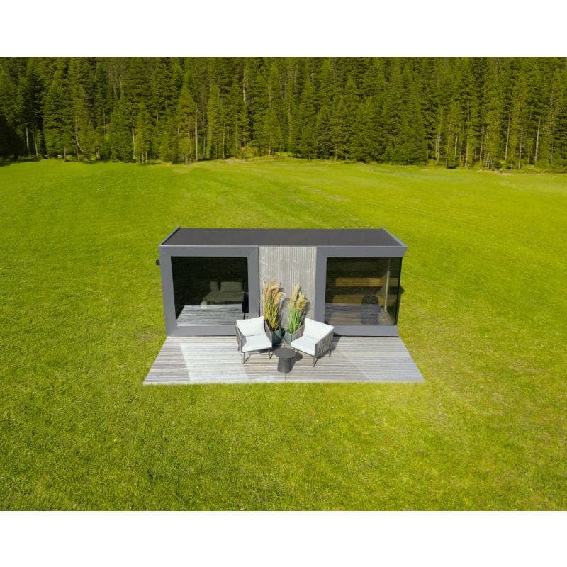 Genevas St. Moritz 5 Person Outdoor Sauna with Shower Room