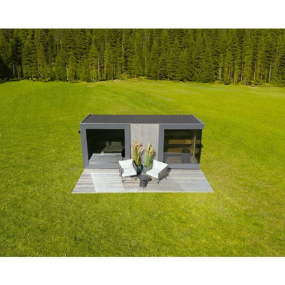Genevas St. Moritz 5 Person Outdoor Sauna with Shower Room