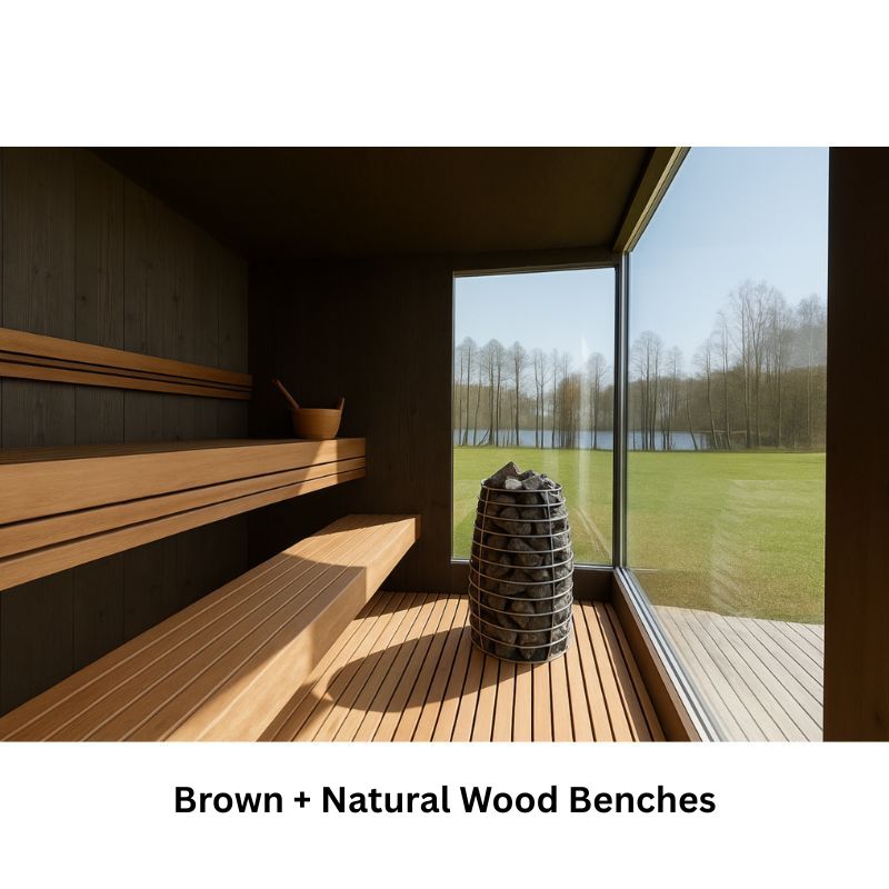 Genevas St. Moritz 5 Person Outdoor Sauna with Shower Room