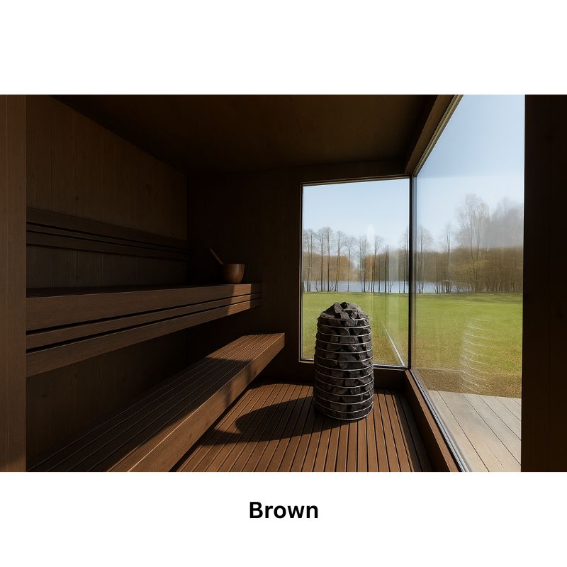 Genevas St. Moritz 5 Person Outdoor Sauna with Shower Room