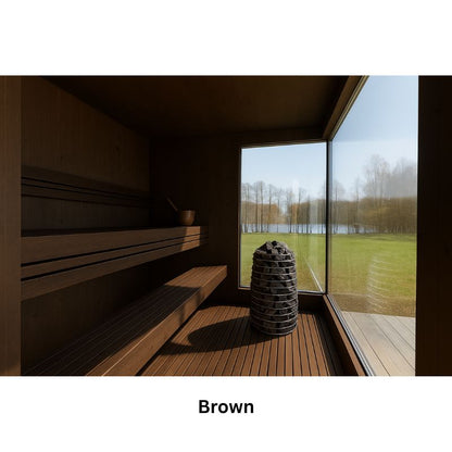 Genevas St. Moritz 5 Person Outdoor Sauna with Shower Room