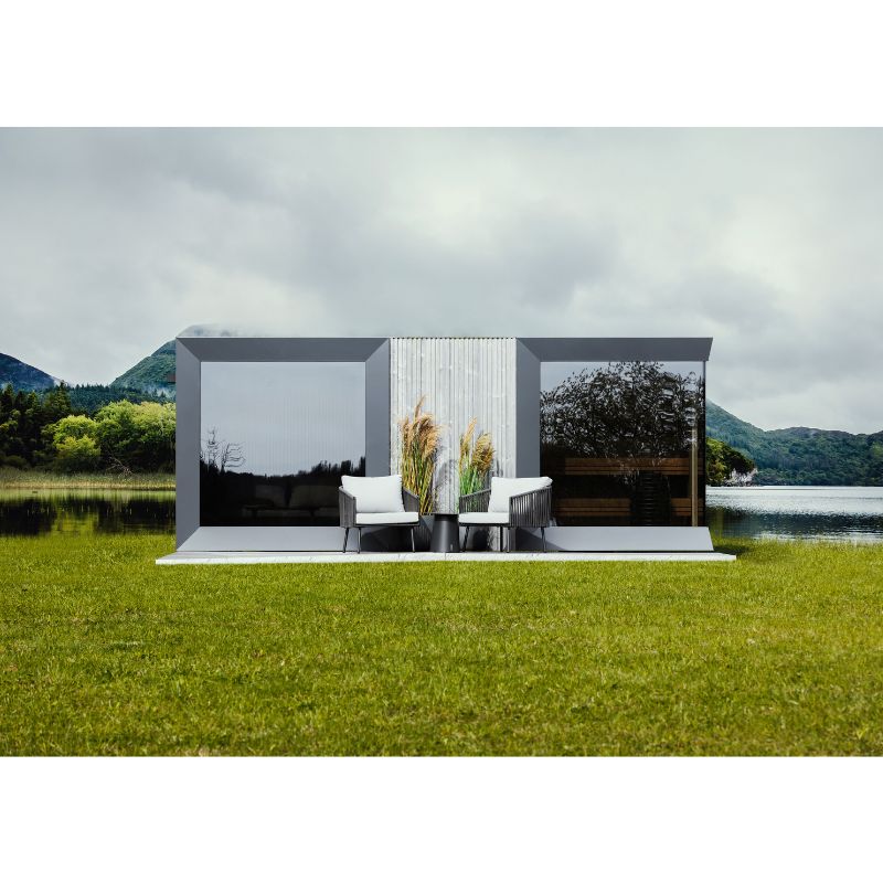 Genevas St. Moritz 5 Person Outdoor Sauna with Shower Room