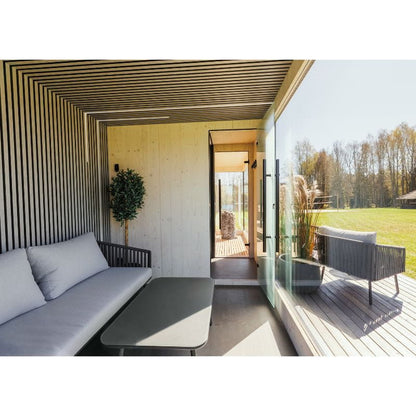 Genevas St. Moritz 5 Person Outdoor Sauna with Shower Room