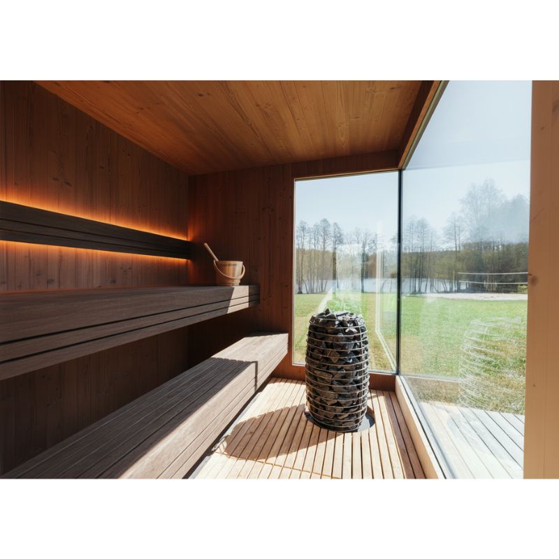 Genevas St. Moritz 5 Person Outdoor Sauna with Shower Room