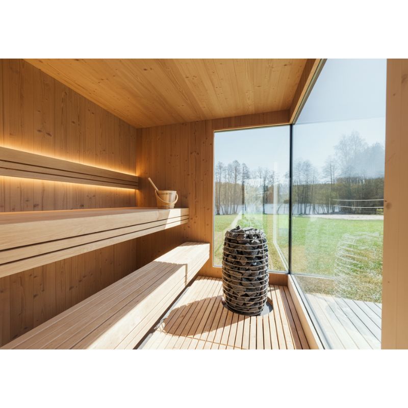 Genevas St. Moritz 5 Person Outdoor Sauna with Shower Room