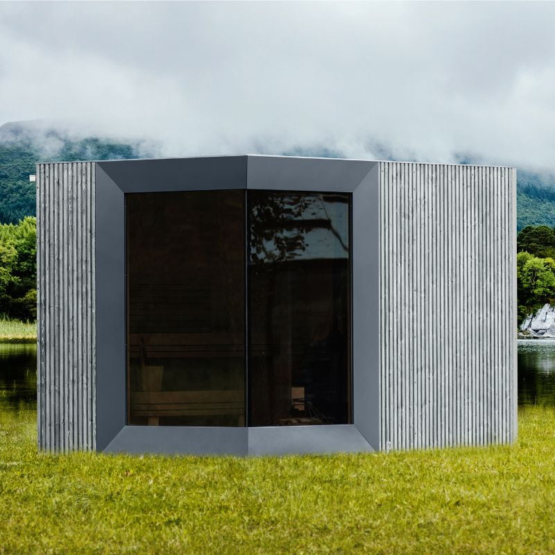 Genevas Zermatt 5 Person Outdoor Sauna with Changing Room