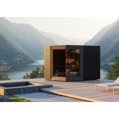 Genevas Zermatt 5 Person Outdoor Sauna with Changing Room