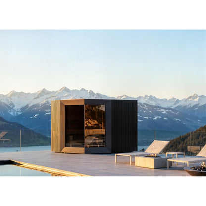 Genevas Zermatt 5 Person Outdoor Sauna with Changing Room