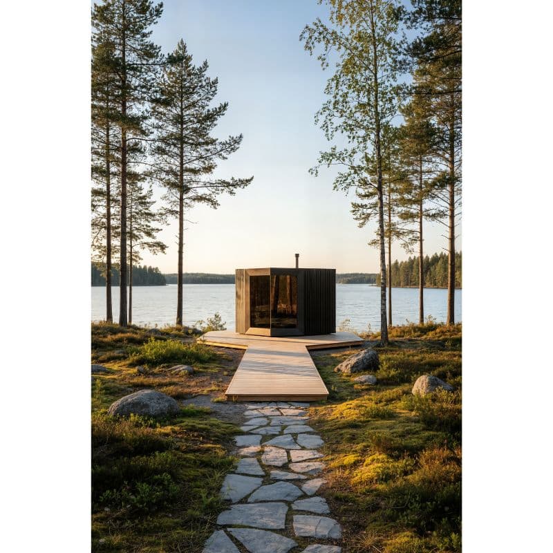 Genevas Zermatt 5 Person Outdoor Sauna with Changing Room