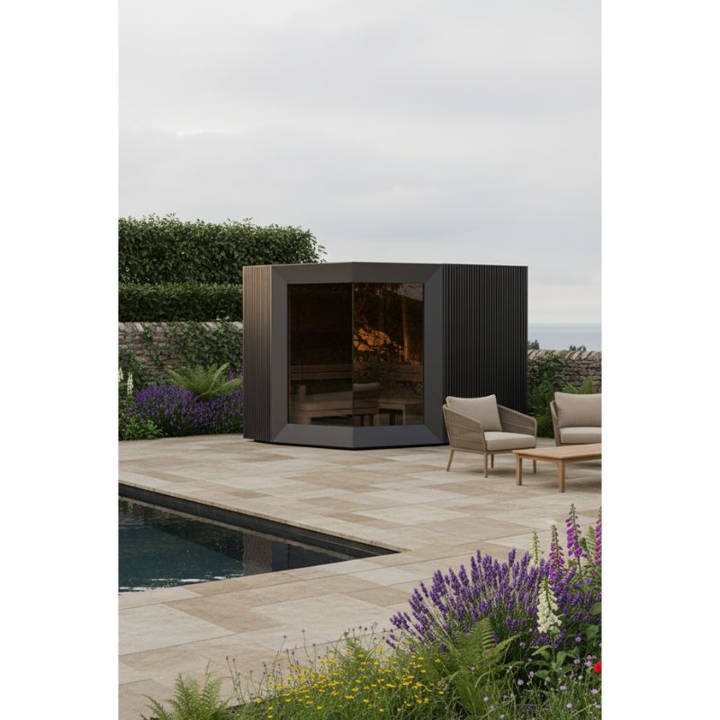 Genevas Zermatt 5 Person Outdoor Sauna with Changing Room