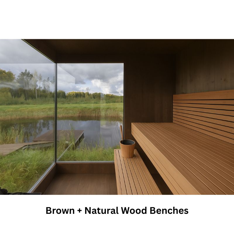 Genevas Zermatt 5 Person Outdoor Sauna with Changing Room