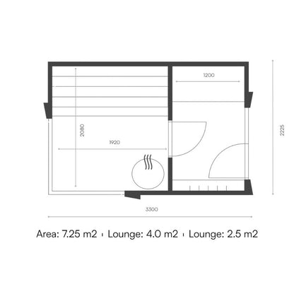 Genevas Zermatt 5 Person Outdoor Sauna with Changing Room