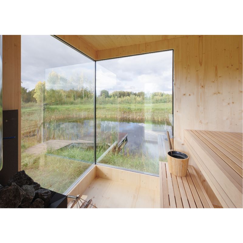 Genevas Zermatt 5 Person Outdoor Sauna with Changing Room