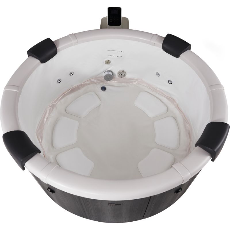 MSpa Denver Carbon Grey 6 Person Portable Hot Tub | WiFi Control | 13A Plug & Play | 2026 Model