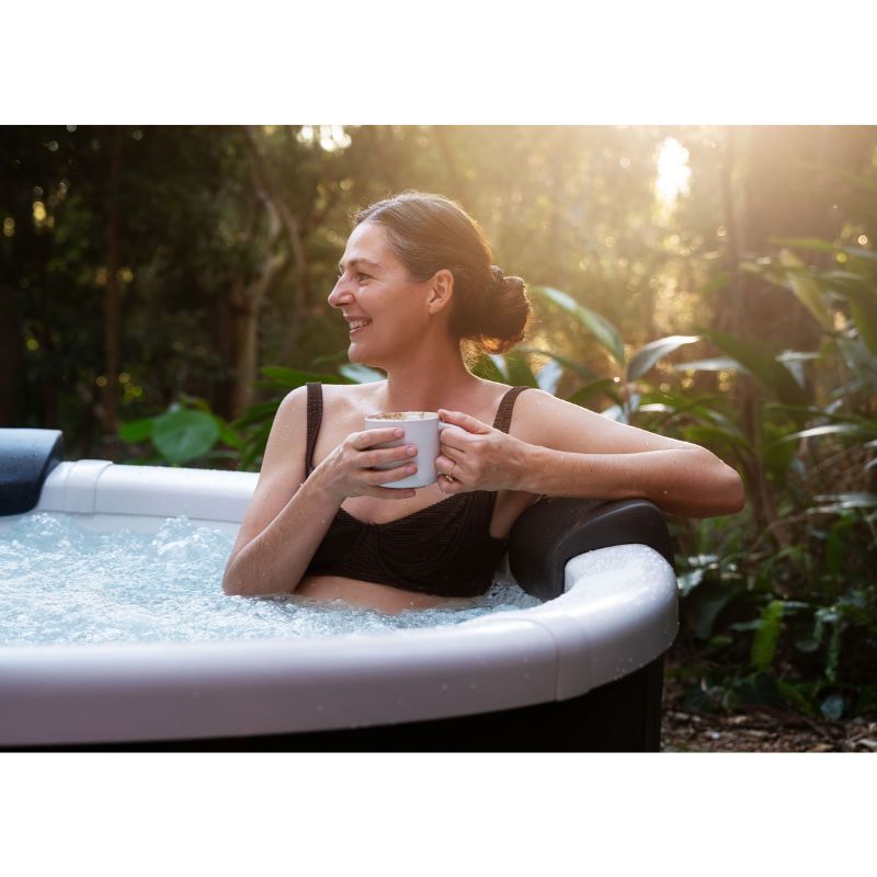 MSpa Denver Carbon Grey 6 Person Portable Hot Tub | WiFi Control | 13A Plug & Play | 2026 Model