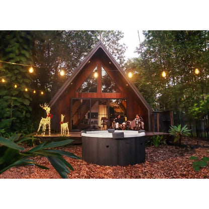 MSpa Denver Carbon Grey 6 Person Portable Hot Tub | WiFi Control | 13A Plug & Play | 2026 Model