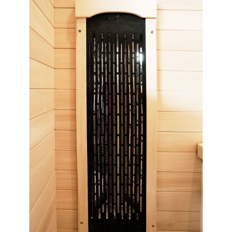 SaunaMed 1 Person Classic Hemlock FAR Infrared Domestic Indoor Sauna - EMR Neutral - 13A Plug & Play
