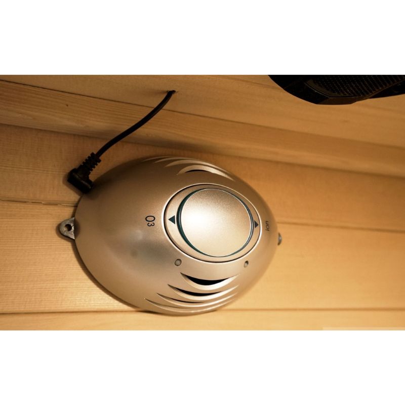 SaunaMed 1 Person Classic Hemlock FAR Infrared Domestic Indoor Sauna - EMR Neutral - 13A Plug & Play
