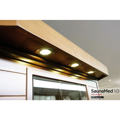 SaunaMed 2-Person Luxury Cedar Far Infrared Indoor Sauna EMR Neutral - 13A Plug & Play