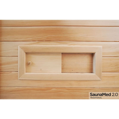 SaunaMed 2 Person Traditional Hemlock Domestic Indoor Sauna