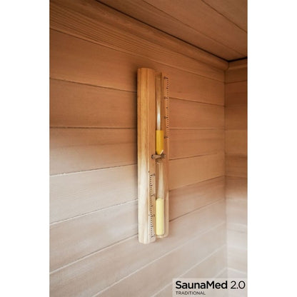 SaunaMed 2 Person Traditional Hemlock Domestic Indoor Sauna