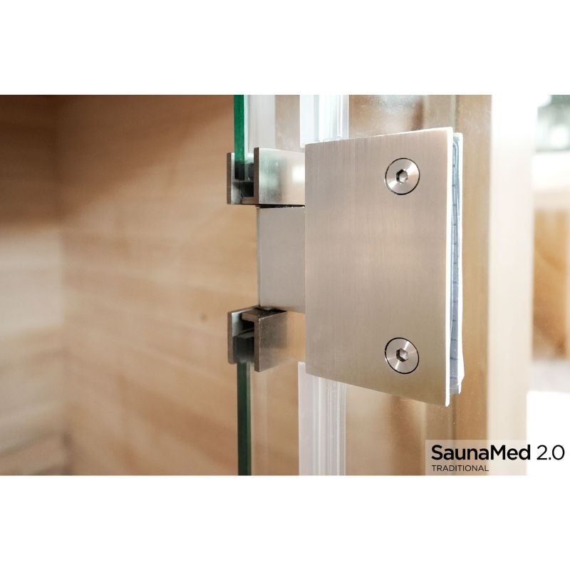 SaunaMed 2 Person Traditional Hemlock Domestic Indoor Sauna