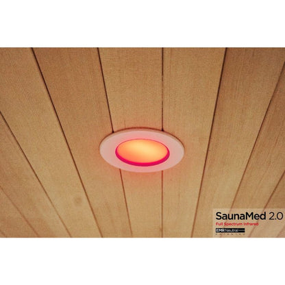 SaunaMed 3 Person Full Spectrum Infrared Hemlock Domestic Indoor Sauna - EMR Neutral - 13A Plug & Play