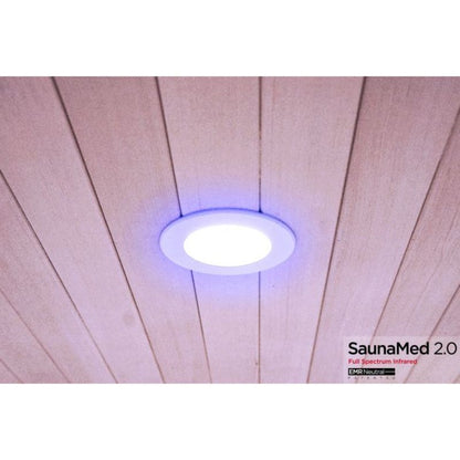 SaunaMed 3 Person Full Spectrum Infrared Hemlock Domestic Indoor Sauna - EMR Neutral - 13A Plug & Play