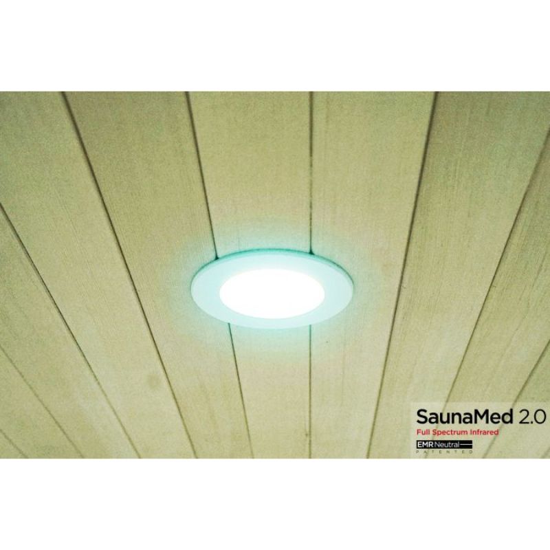 SaunaMed 3 Person Full Spectrum Infrared Hemlock Domestic Indoor Sauna - EMR Neutral - 13A Plug & Play