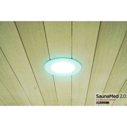 SaunaMed 3 Person Full Spectrum Infrared Hemlock Domestic Indoor Sauna - EMR Neutral - 13A Plug & Play