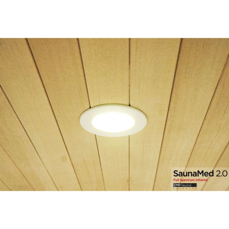 SaunaMed 3 Person Full Spectrum Infrared Hemlock Domestic Indoor Sauna - EMR Neutral - 13A Plug & Play