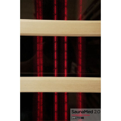 SaunaMed 3 Person Hybrid Ready Full Spectrum Infrared Black Edition Domestic Outdoor Sauna - EMR Neutral - 13A Plug & Play