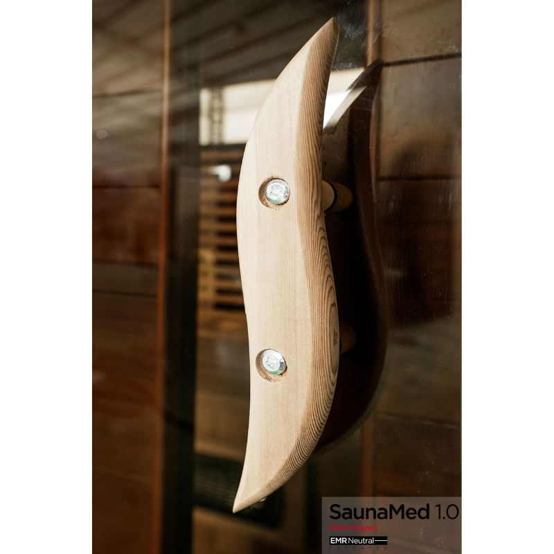 SaunaMed 3 Person Luxury Cedar FAR Infrared Domestic Indoor Sauna - EMR Neutral - 13A Plug & Play